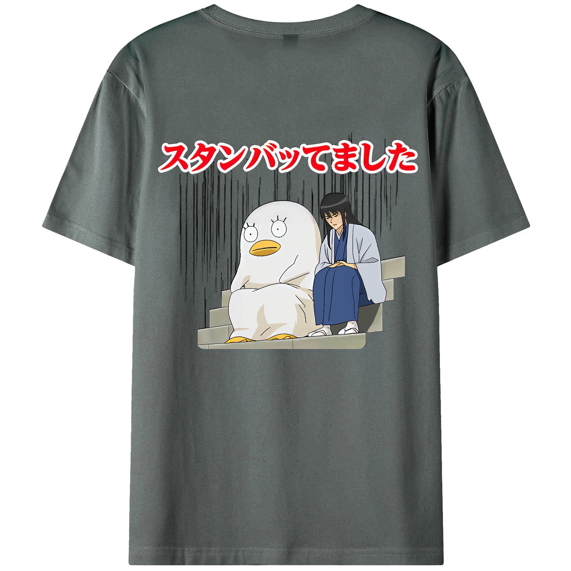 （画像用） ぎんたま 坂田銀時（さかたぎんとき） 神楽 志村新八（しむら しんぱち） GINTAMA Sakata Gintoki Kagura Shimura Shinpachi 綿100％ メンズ半袖Tシャツ（バックプリント） 通気性
